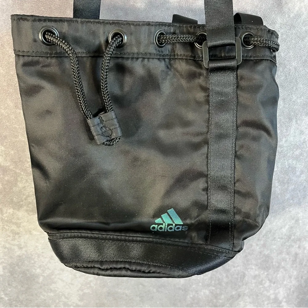 Adidas Bag Black & Teal Crossbody Sports Outdoor Workout Travel Hiking 9 x 9 x 6